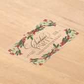 Invitations En Acrylique Noël botanique classique (Poser)