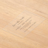 Invitations En Acrylique Noelle Elegant Wedding Enregistrer la date (Poser)