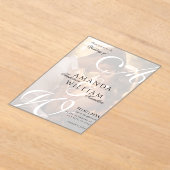 Invitations En Acrylique Noms élégants modernes Script Mariage photo (Poser)