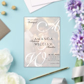 Invitations En Acrylique Noms élégants modernes Script Mariage photo (Insitu (Mariage))