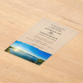 Invitations En Acrylique North Lake Tahoe Destination Mariage officiel (Poser)