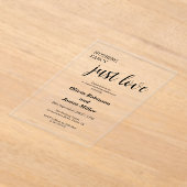 Invitations En Acrylique Nothing Fancy Just Love Casual Wedding  (Poser)