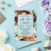 Invitations En Acrylique Nothing Fancy Just Love Elopement Wine Navy (Insitu (Mariage))