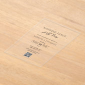 Invitations En Acrylique Nothing Fancy Just Love Photo Qr Code Wedding (Poser)