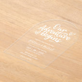 Invitations En Acrylique Notre aventure commence Mariage Chic Rustique (Poser)