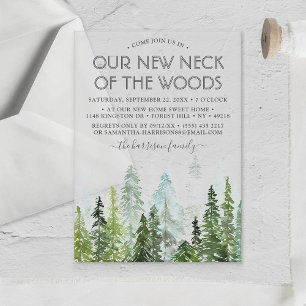 Invitations En Acrylique Notre nouveau quartier   Pendaison de crémaillère