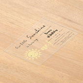 Invitations En Acrylique Notre petit soleil devient un joli anniversaire (Poser)