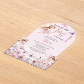 Invitations En Acrylique Notre Sweet Little Fairy 1er anniversaire fête (Poser)