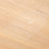 Invitations En Acrylique Nous faisons Moderne Calligraphie Blanche Clair Ma (Poser)