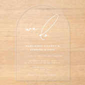 Invitations En Acrylique Nous faisons Moderne Calligraphie Blanche Clair Ma (Recto)