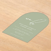Invitations En Acrylique Nous faisons Moderne Sage Green Calligraphie Scrip (Poser)