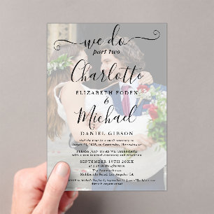 Invitations En Acrylique Nous faisons partie deux scénario de photo de mari