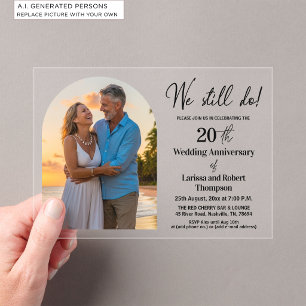 Invitations En Acrylique Nous faisons toujours des photos pour notre 20e an