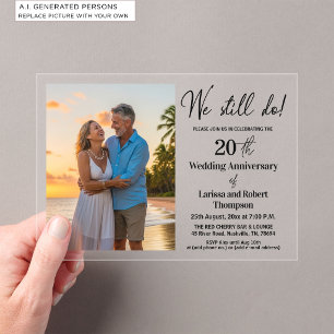 Invitations En Acrylique Nous faisons toujours des photos pour notre 20e an