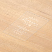 Invitations En Acrylique Nous Faisons Toujours L'Anniversaire Mariage (Poser)