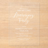 Invitations En Acrylique Nous Faisons Toujours L'Anniversaire Mariage (Recto)