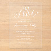 Invitations En Acrylique Nous Faisons Toujours L'Anniversaire Mariage (Recto)