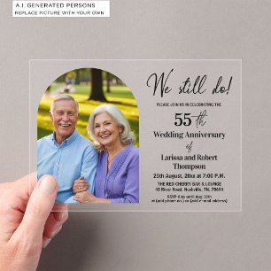 Invitations En Acrylique Nous faisons toujours Photo d'anniversaire de mari