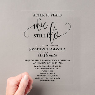 Invitations En Acrylique Nous faisons toujours une célébration d'anniversai