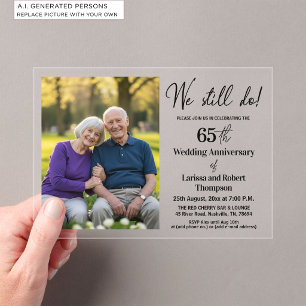 Invitations En Acrylique Nous faisons toujours une photo de 65e anniversair