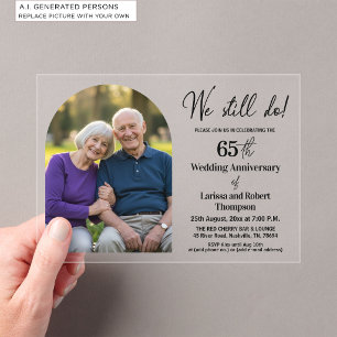 Invitations En Acrylique Nous faisons toujours une photo de 65e anniversair