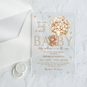Invitations En Acrylique Nous pouvons à peine attendre la Baby Shower de l'