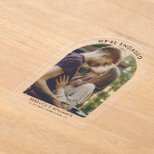 Invitations En Acrylique Nous sommes engagés Enregistrer la photo Date (Poser)