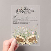Invitations En Acrylique Nouveau chapitre Commencer le Baby shower Fleur sa (In situ (ordinateur de poche))