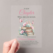 Invitations En Acrylique Nouveau chapitre Pink Girl Storybook Baby shower l (In situ (ordinateur de poche))