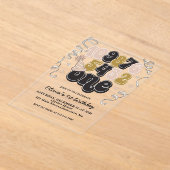 Invitations En Acrylique Nouvel An Réveillon Compte Premier Anniversaire In (Poser)