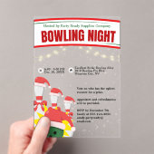 Invitations En Acrylique Nuit de bowling de vacances Santa Hats (In situ (ordinateur de poche))