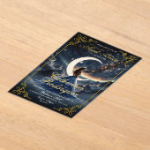 Invitations En Acrylique Nuit étoilée sur mesure Sweet sixteen bleu foncé (Poser)