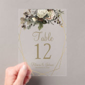 Invitations En Acrylique Numéro de la table acrylique mariage aquarelle (In situ (ordinateur de poche))