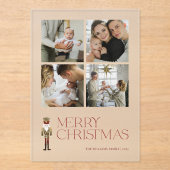 Invitations En Acrylique Nutcracker moderne Joyeux Noël 4 Fête de la Photo (Recto)