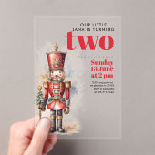 Invitations En Acrylique Nutcracker Red Magie Anniversaire | Festif (In situ (ordinateur de poche))