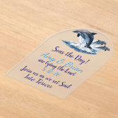 Invitations En Acrylique Ocean Dolphin Wedding Invite Seas the Day (Poser)