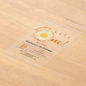 Invitations En Acrylique Oeuf frit Kawaii 1er anniversaire (Poser)