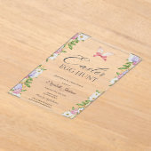 Invitations En Acrylique Oeufs de Pâques Bunny Oreilles Fleurs Brunch & Bub (Poser)
