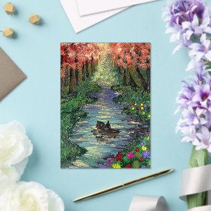 Invitations En Acrylique Œuvre d'art faite main - Orang arbres