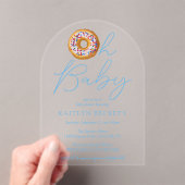 Invitations En Acrylique Oh Baby Donut Saupoudrer les garçons Baby shower (In situ (ordinateur de poche))