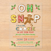 Invitations En Acrylique Oh ! Baby shower de biscuits en pain d'épices (Recto)
