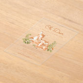 Invitations En Acrylique Oh Deer Woodland Forest Baby Shower  (Poser)