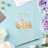 Invitations En Acrylique Oh Deer Woodland Forest Baby Shower  (Insitu (Mariage))