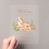Invitations En Acrylique Oh Deer Woodland Forest Baby Shower (In situ (ordinateur de poche))
