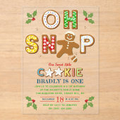 Invitations En Acrylique Oh, Snap ! Gingerbread Cookie N'importe quel âge A (Recto)