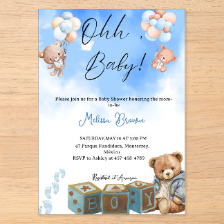Invitations En Acrylique ohhbabyboy