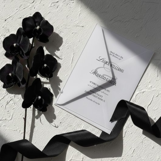 Invitations En Acrylique Old Money Timeless Wedding