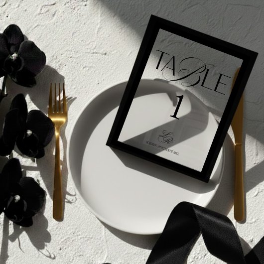 Invitations En Acrylique Old Money Wedding Table Number