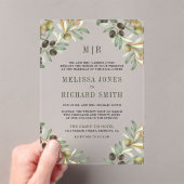 Invitations En Acrylique Olive Leaves Formal Wedding (In situ (ordinateur de poche))