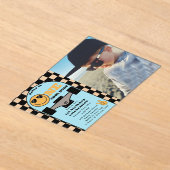 Invitations En Acrylique One Cool Dude 1st First Birthday Skateboard Photo (Poser)